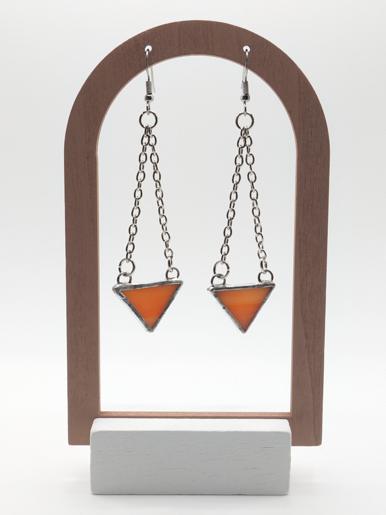 Orange Triangle Drop Chain 