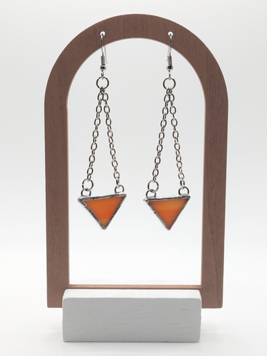 Orange Triangle Drop Chain 